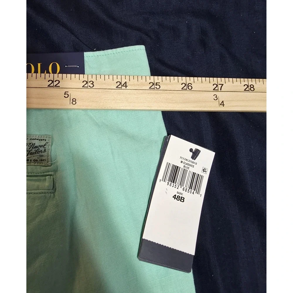 Polo Ralph Lauren Stretch Classic Fit Chino Pastel Green Shorts Men Size 48B NWT